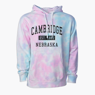 Cambridge Nebraska Classic Established Premium Tie-Dye Hoodie