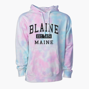 Blaine Maine Classic Established Premium Tie-Dye Hoodie