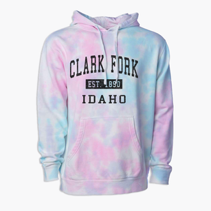 Clark Fork Idaho Classic Established Premium Tie-Dye Hoodie