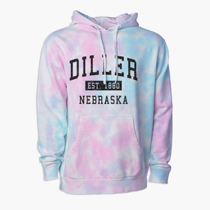 Diller Nebraska Classic Established Premium Tie-Dye Hoodie