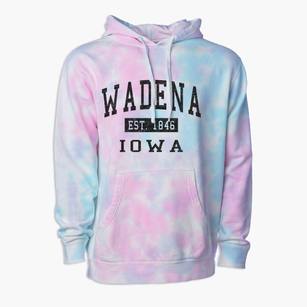 Wadena Iowa Classic Established Premium Tie-Dye Hoodie