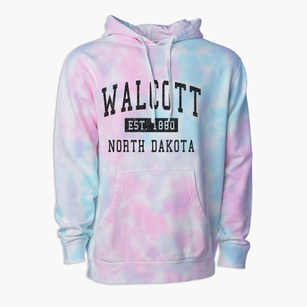 Walcott North Dakota Classic Established Premium Tie-Dye Hoodie