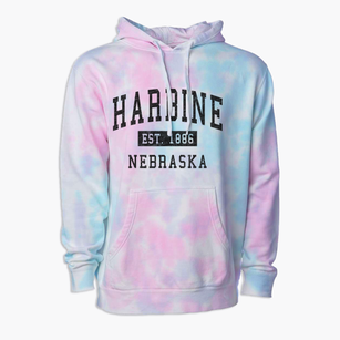 Harbine Nebraska Classic Established Premium Tie-Dye Hoodie
