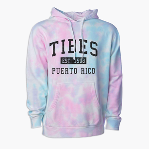 Tibes Puerto Rico Classic Established Premium Tie-Dye Hoodie