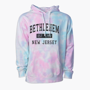 Bethlehem New Jersey Classic Established Premium Tie-Dye Hoodie
