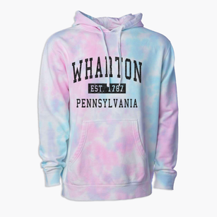 Wharton Pennsylvania Classic Established Premium Tie-Dye Hoodie