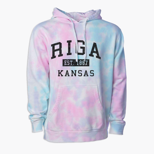 Riga Kansas Classic Established Premium Tie-Dye Hoodie