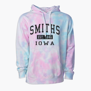 Smiths Iowa Classic Established Premium Tie-Dye Hoodie