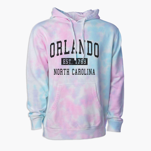 Orlando North Carolina Classic Established Premium Tie-Dye Hoodie