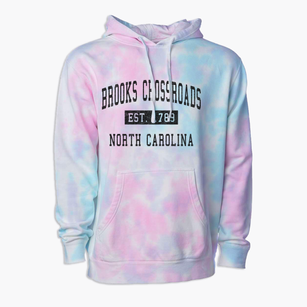 Brooks Crossroads North Carolina Classic Established Premium Tie-Dye Hoodie