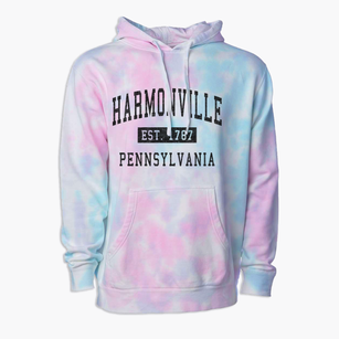 Harmonville Pennsylvania Classic Established Premium Tie-Dye Hoodie