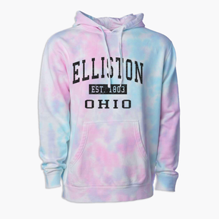 Elliston Ohio Classic Established Premium Tie-Dye Hoodie