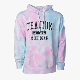 Traunik Michigan Classic Established Premium Tie-Dye Hoodie