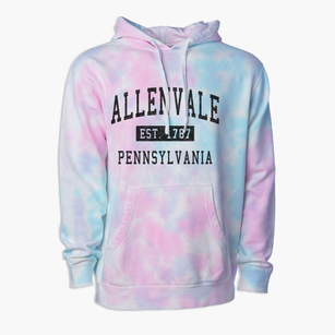 Allenvale Pennsylvania Classic Established Premium Tie-Dye Hoodie