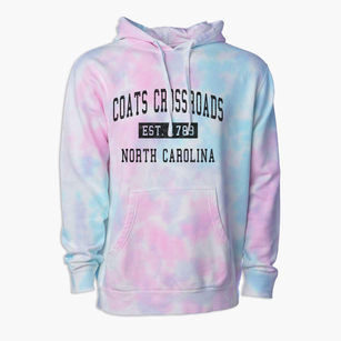 Coats Crossroads North Carolina Classic Established Premium Tie-Dye Hoodie