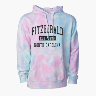 Fitzgerald North Carolina Classic Established Premium Tie-Dye Hoodie