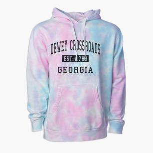 Dewey Crossroads Georgia Classic Established Premium Tie-Dye Hoodie