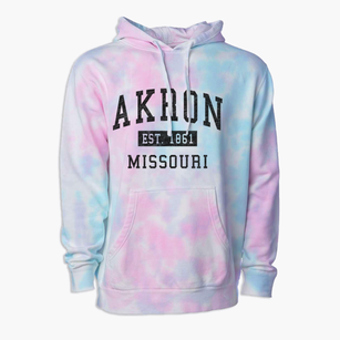 Akron Missouri Classic Established Premium Tie-Dye Hoodie