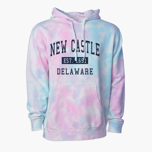 New Castle Delaware Classic Established Premium Tie-Dye Hoodie