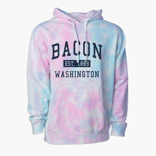 Bacon Washington Classic Established Premium Tie-Dye Hoodie