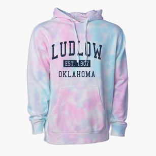 Ludlow Oklahoma Classic Established Premium Tie-Dye Hoodie