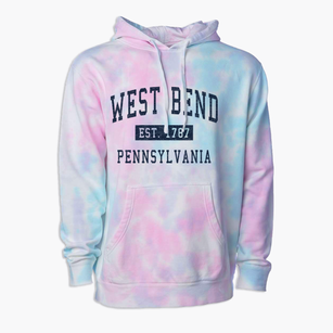 West Bend Pennsylvania Classic Established Premium Tie-Dye Hoodie