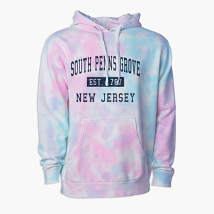 South Penns Grove New Jersey Classic Established Premium Tie-Dye Hoodie