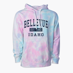 Bellevue Idaho Classic Established Premium Tie-Dye Hoodie
