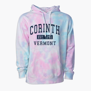 Corinth Vermont Classic Established Premium Tie-Dye Hoodie