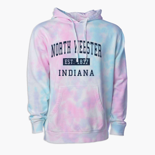 North Webster Indiana Classic Established Premium Tie-Dye Hoodie