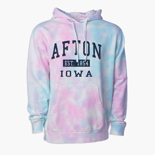 Afton Iowa Classic Established Premium Tie-Dye Hoodie