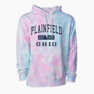 Plainfield Ohio Classic Established Premium Tie-Dye Hoodie