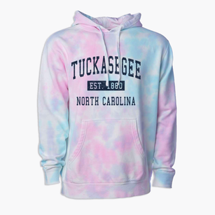 Tuckasegee North Carolina Classic Established Premium Tie-Dye Hoodie