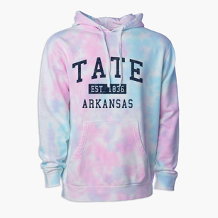 Tate Arkansas Classic Established Premium Tie-Dye Hoodie