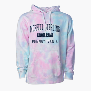 Moffitt Sterling Pennsylvania Classic Established Premium Tie-Dye Hoodie