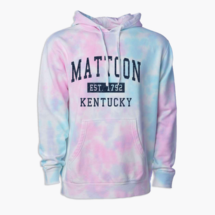 Mattoon Kentucky Classic Established Premium Tie-Dye Hoodie