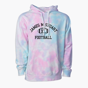 James M Stuart Career Center Classic Football Premium Tie-Dye Hoodie