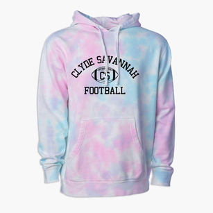 Clyde Savannah High School Classic Football Premium Tie-Dye Hoodie