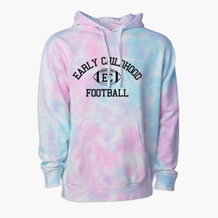 Early Childhood Development Center Classic Football Premium Tie-Dye Hoodie