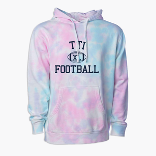 Texas Torah Institute Classic Football Premium Tie-Dye Hoodie