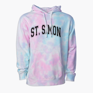 St. Simon Parish School Varsity Arch Premium Tie-Dye Hoodie
