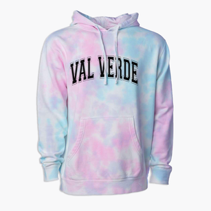 Val Verde Continuation High School Varsity Arch Premium Tie-Dye Hoodie