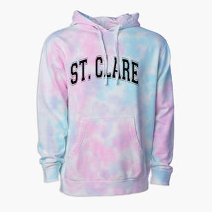 Saint Clare Of Assisi School Varsity Arch Premium Tie-Dye Hoodie