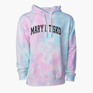Mary R Tisko Elementary School Varsity Arch Premium Tie-Dye Hoodie