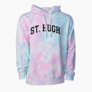 Saint Hugh Catholic School Varsity Arch Premium Tie-Dye Hoodie