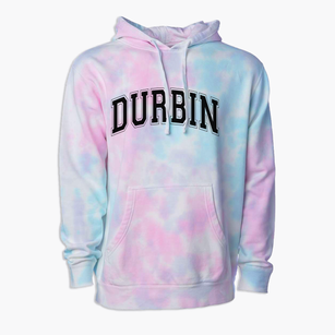 Durbin Elementary School Varsity Arch Premium Tie-Dye Hoodie