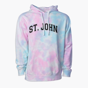 Saint John Elementary School Varsity Arch Premium Tie-Dye Hoodie