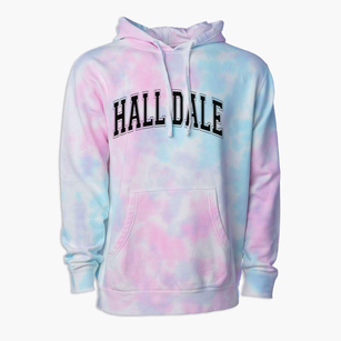 Hall Dale Primary & Elementary School Varsity Arch Premium Tie-Dye Hoodie