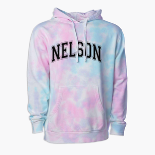 Nelson Early Childhood Center Varsity Arch Premium Tie-Dye Hoodie