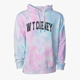 W T Cheney Elementary School Varsity Arch Premium Tie-Dye Hoodie